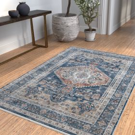 Wasilla Blue/Pink/Rust Area Rug 4x6